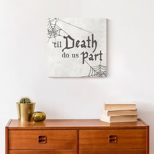 'Til Death Do Us Part Webs Canvas Wall Art